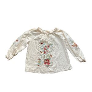 Solitaire Embroidered Floral Long sleeve Top Size L